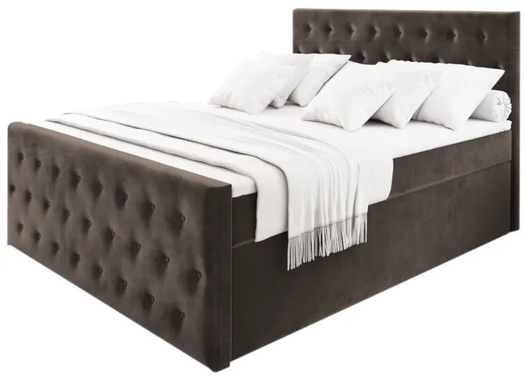 Čalúnená posteľ boxspring FENDI - casablanca 8 / 140x200 / bez vrchného matraca
