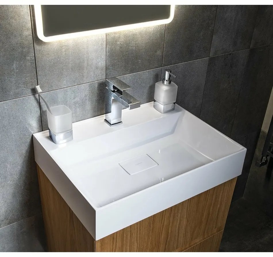 GEDY 545513 Lounge dávkovač mydla na postavenie 280 ml, mliečne sklo/chróm