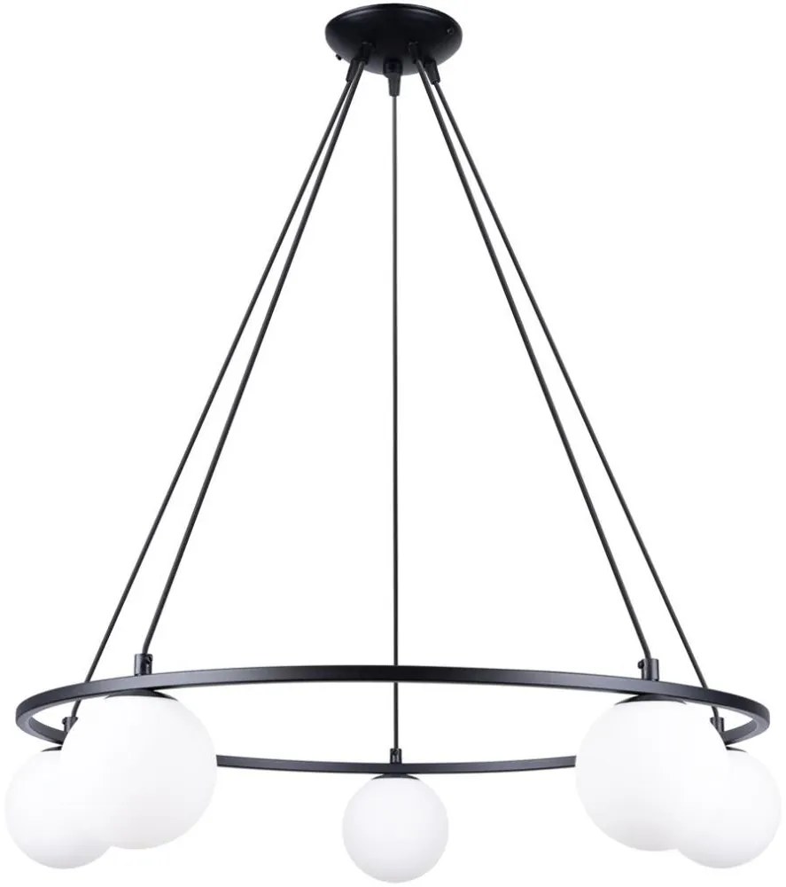 Sollux SL.1214 - Luster na lanku YOLI 5xG9/8W/230V čierna