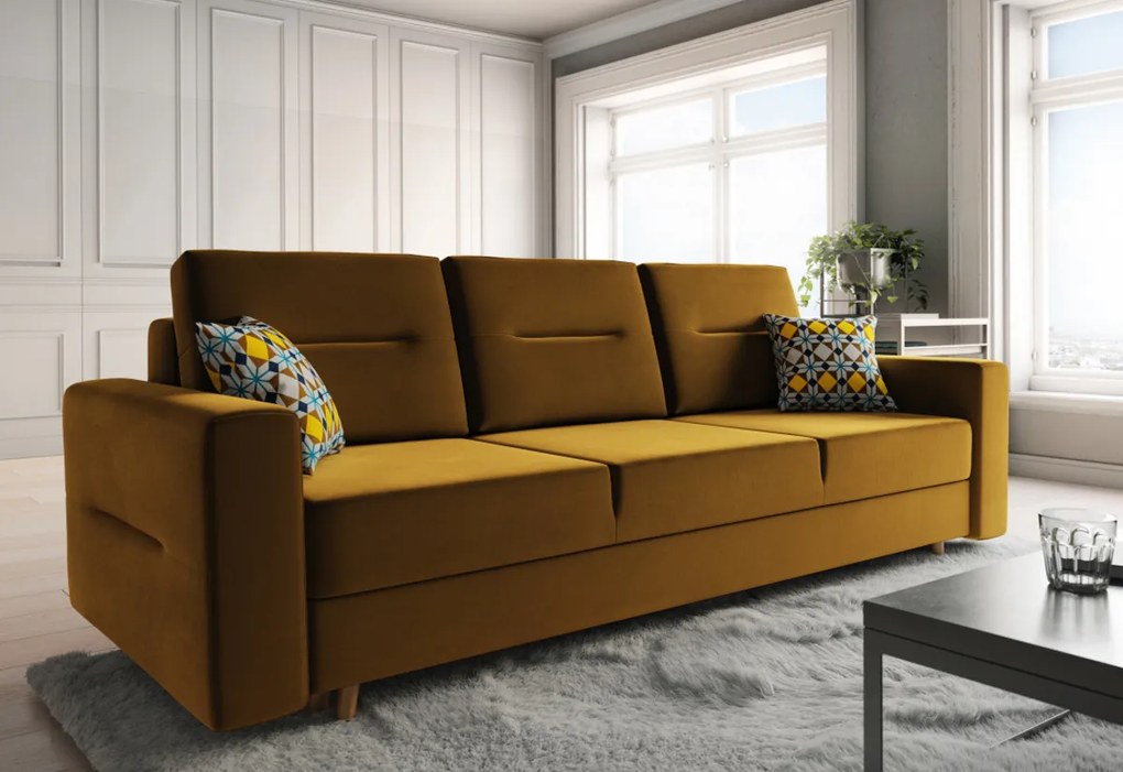 Rozkladacia čalúnená pohovka GISELA, 230x87x87, itaka 15