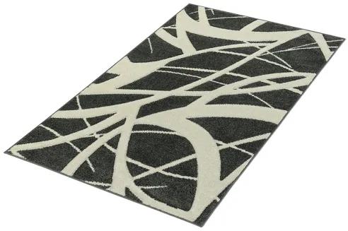 Koberce Breno Kusový koberec PORTLAND 57/RT4E, čierna, viacfarebná,67 x 120 cm
