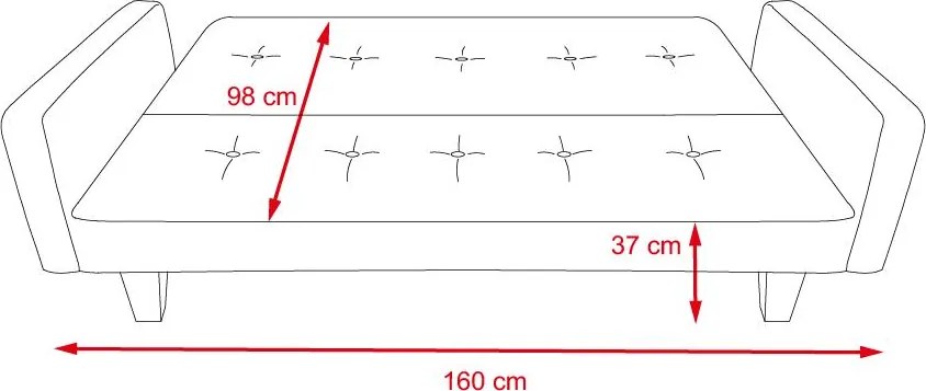 Rozkladacia pohovka Catini FIONA - Sivá