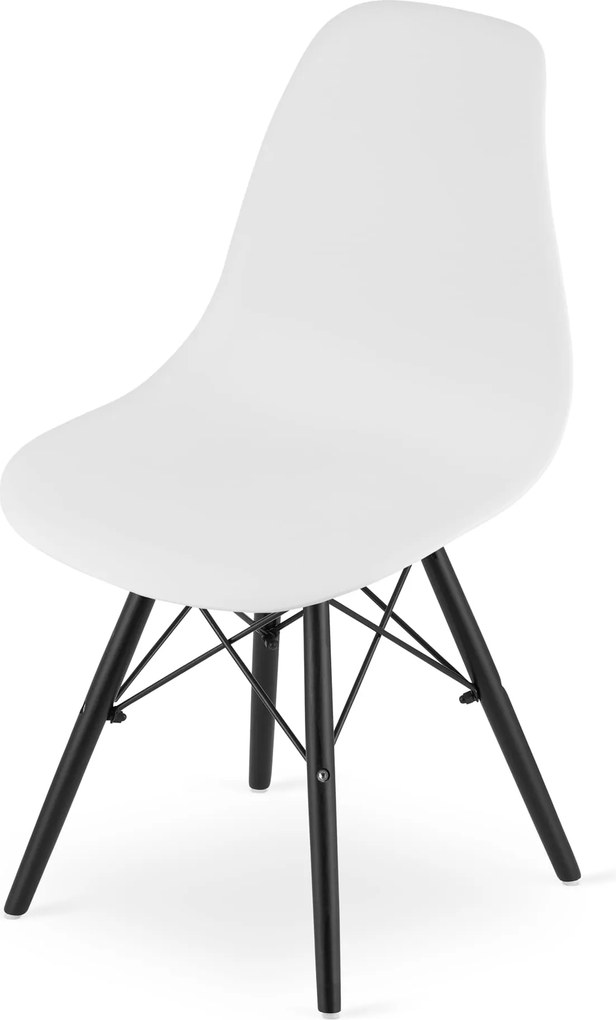 Stolička OSAKA biela / čierne nohy