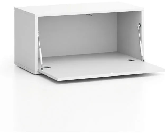 Nízka skrinka LAYERS, výklopná, 800 x 400 x 394 mm, biela