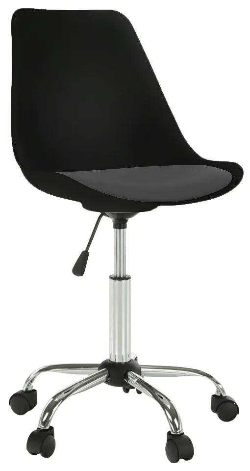 Kancelárska stolička, čierna/tmavosivá, DARISA NEW