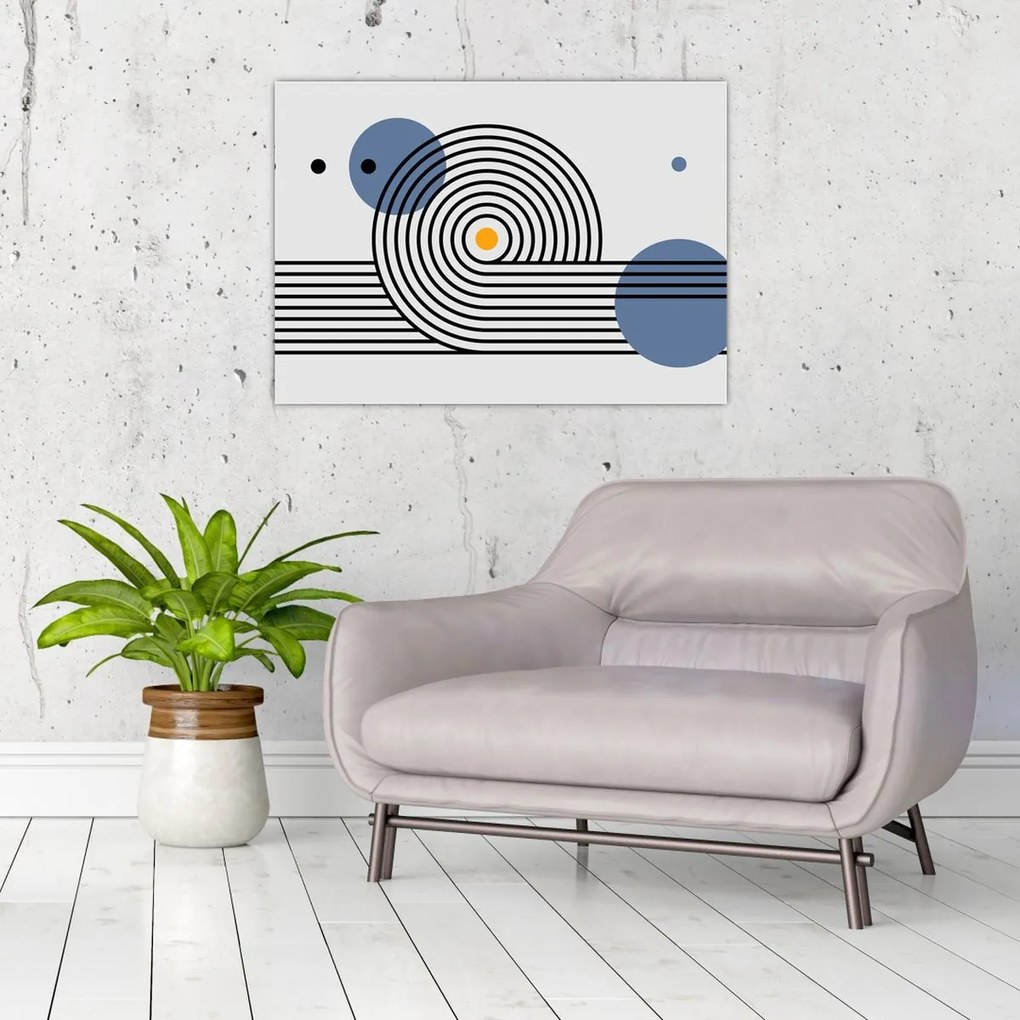 Sklenený obraz - Minimalistická abstrakcia N⁰1 (70x50 cm)