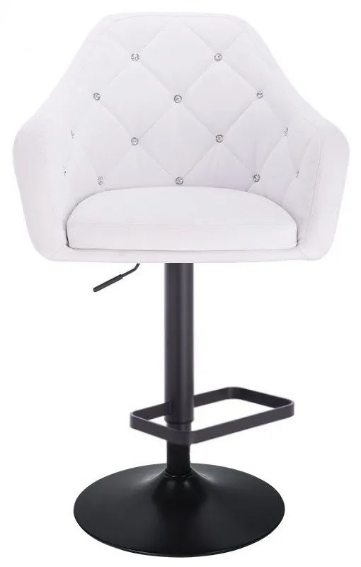 LuxuryForm DESIGN Barová stolička ROMA na čiernom tanieri - biela