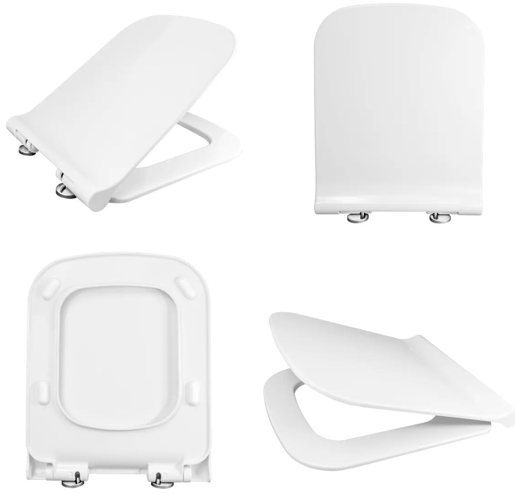 Gamma Viana, toaletné WC sedátko 418(467)x444mm z duroplastu s pomalým zatváraním, biela, ERG-GAM-D6