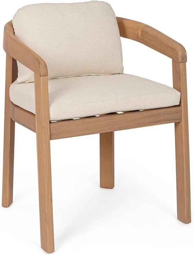 Drevená záhradná stolička v prírodnej farbe Pablo – Bizzotto