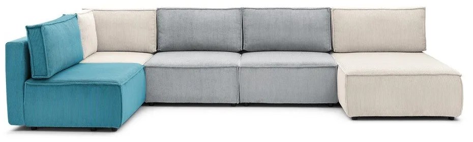 Menčestrová rohová pohovka (do tvaru "U"/variabilná) Nihad modular – Bobochic Paris