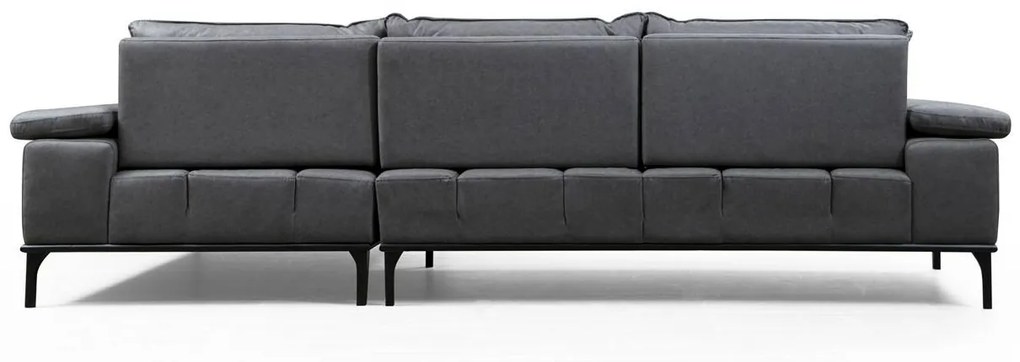 Dizajnová rohová sedačka Faunia 309 cm sivá - pravá