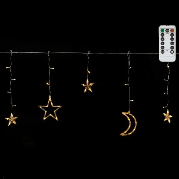 Aigostar - LED vonkajšia vianočná reťaz 120xLED/6W/230V/8 funkcií 3x0,6m IP44 teplá bielaDO