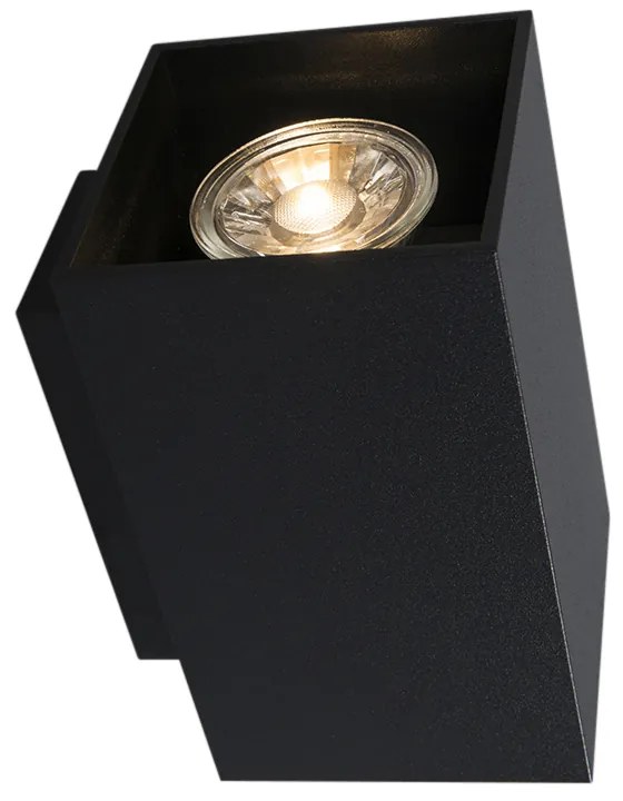 Moderné inteligentné nástenné svietidlo čierne vrátane 2 WiFi GU10 - pieskové