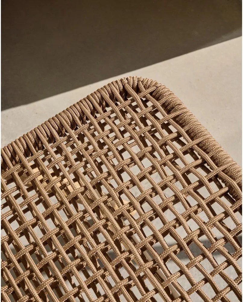 Drevená záhradná stolička v hnedo-prírodnej farbe Dandara – Kave Home