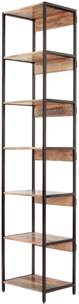 furniture-nabytek.cz - Regál knihovna 45x213x35 kov a dřevo mango