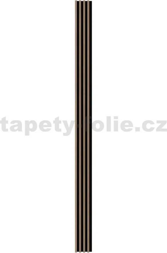 Akustické dekoračné panely MAXI, dub saragossa 3D lamely na filcovom podklade, rozmer 270 x 17,7 cm, IMPOL TRADE