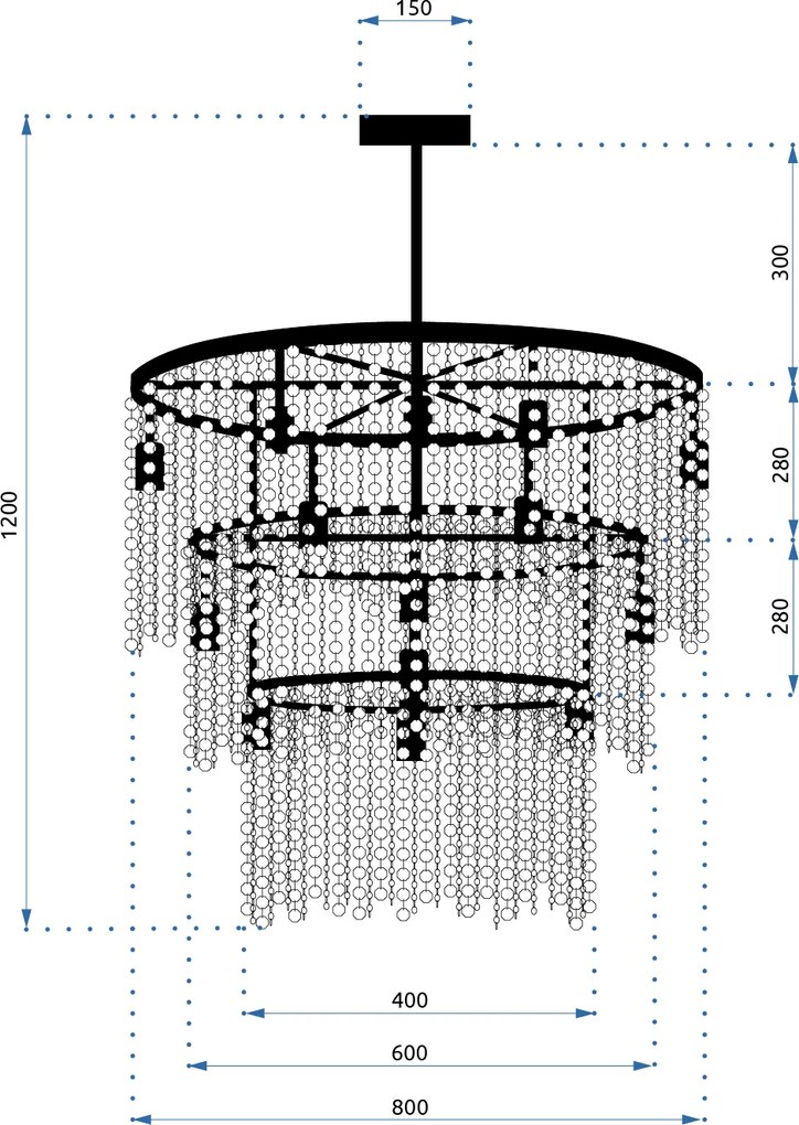 Toolight Rea, Luster Cristal APP1314-CP Black, OSW-07988