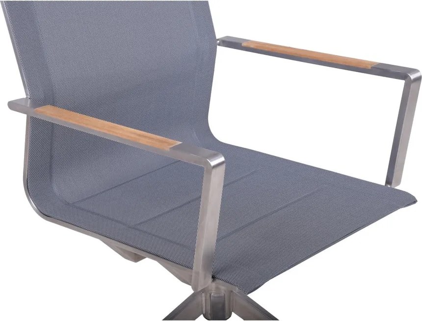 Sivá kovová záhradná stolička Salida – Garden Pleasure