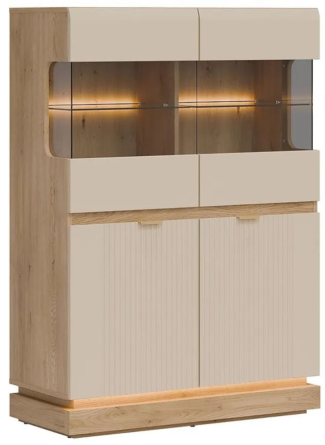 Vitrína Nízka Milton Ml04 Cashmere