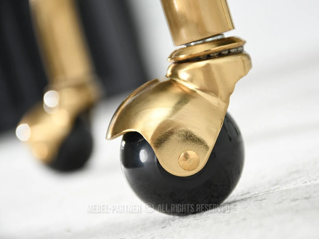 Stolička Carma B (čierna + zlatá). Akcia -19%. Vlastná spoľahlivá doprava až k Vám domov. 1110492