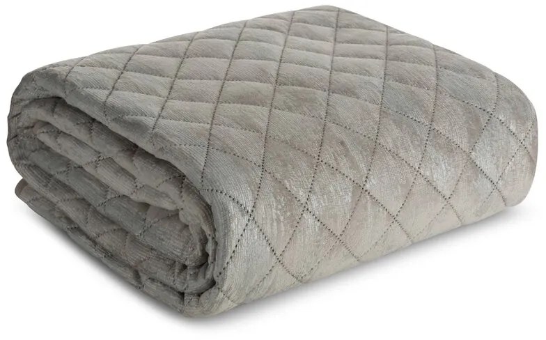 Dekorstudio Zamatový prehoz na posteľ BLINK 3 v béžovej farbe Rozmer prehozu (šírka x dĺžka): 170x210cm