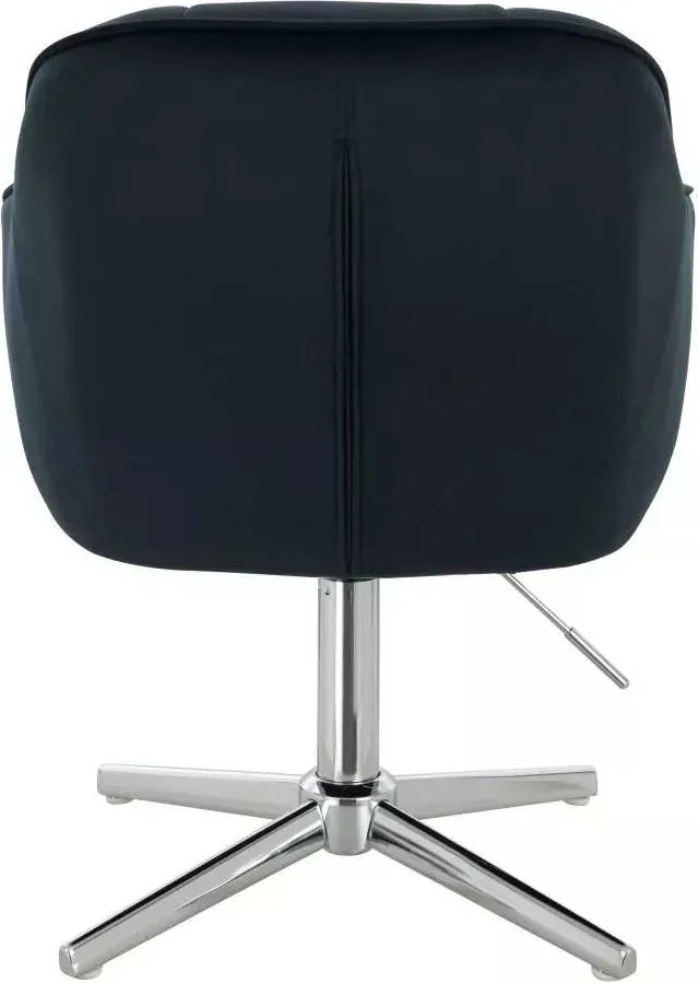 LuxuryForm DESIGN Stolička AVOLA VELUR na striebornom kríži - čierna