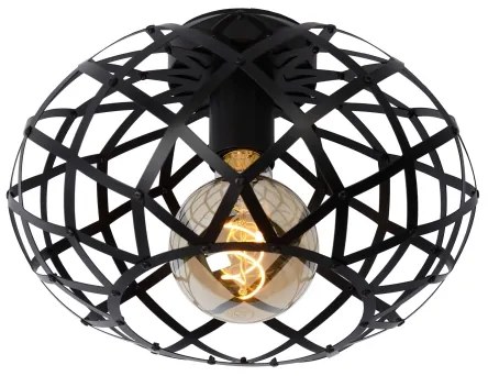 Lucide 21117/30/30 - Stropné svietidlo WOLFRAM 1xE27/40W/230V čierna
