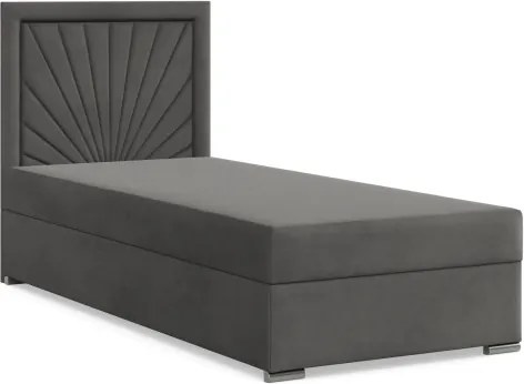 Čalúnená posteľ VICENZA Velvet 90×200 cm sivá