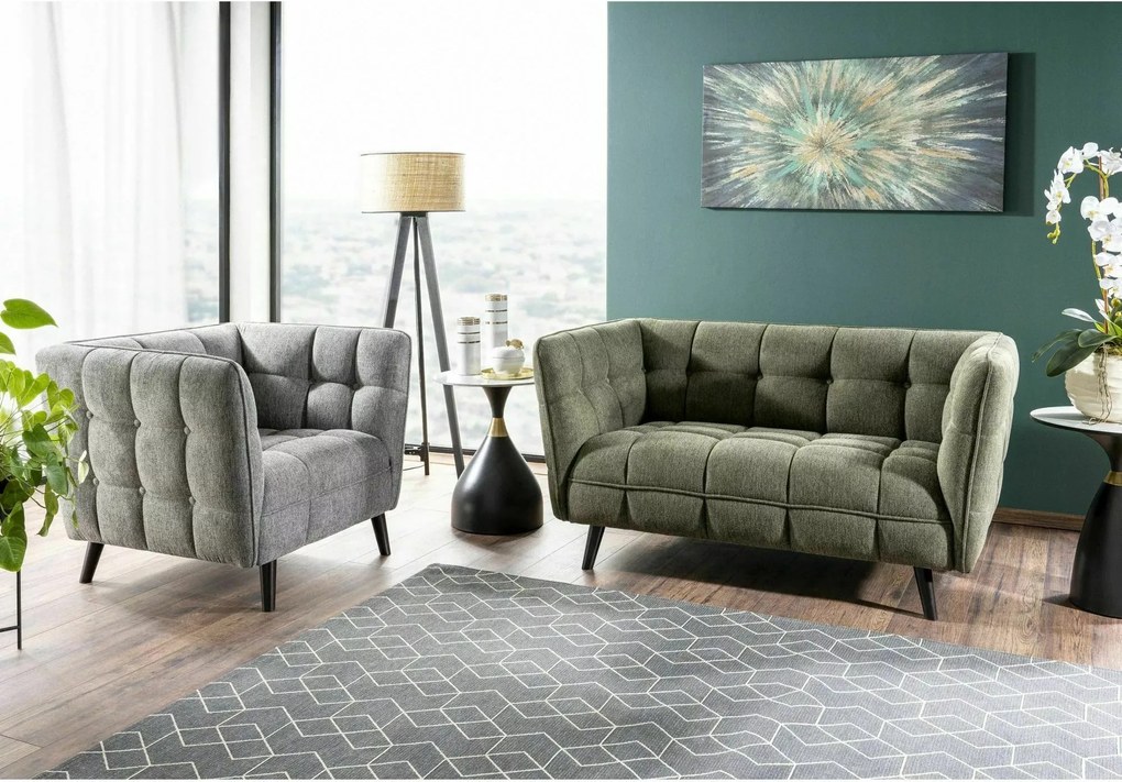 Odkladací stolík Virgo 50 cm mramor/čierny