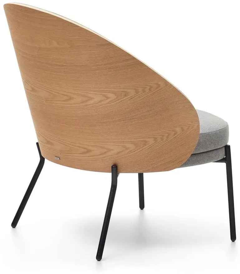 Kreslo v sivo-prírodnej farbe Eamy – Kave Home