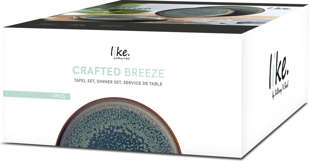 Jedálenské taniere a hlboké taniere Crafted Breeze 4 diely