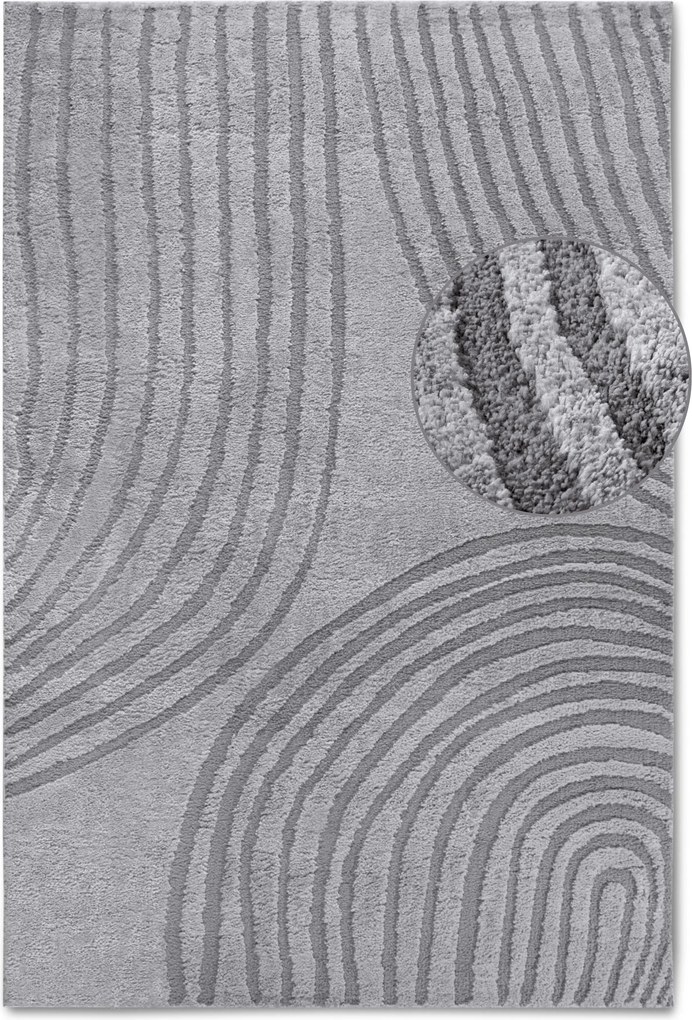 Kusový koberec Gallery 106085 Light Grey z kolekcie Elle, 200x280, šedá, obývacia izba, ELLE Decoration