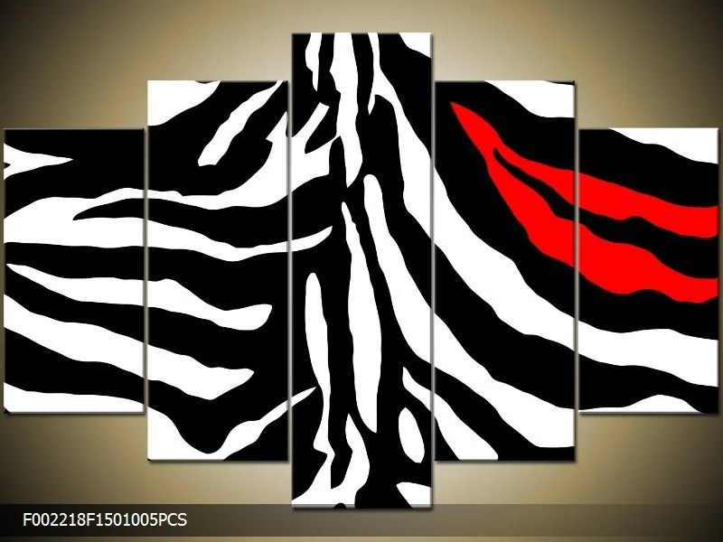 Obraz na plátne Zebrie pruhy, 5 dielne 150x100cm 87,92 €
