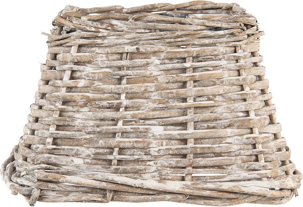 Hnedé prútené tienidlo na lampu - Ø 21 * 21 cm