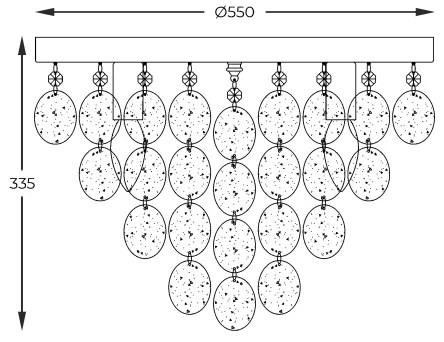 Zuma Line 18366 - Prisadený luster PARDO 8xE14/40W/230V chróm