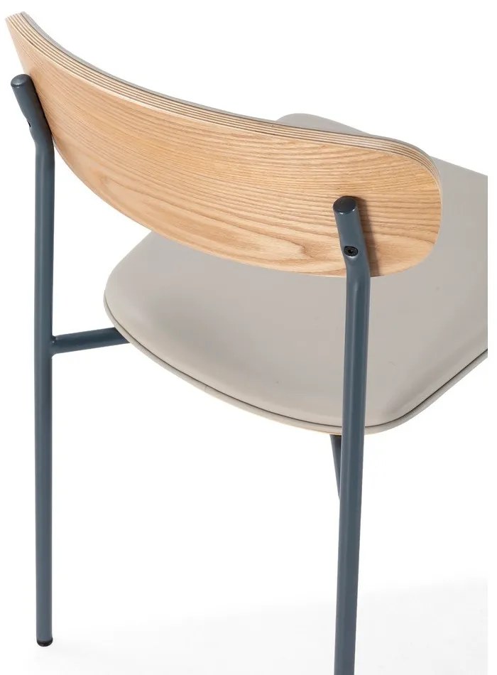 Béžové čalúnené stohovateľné jedálenské stoličky v súprave 2 ks Saula – Marckeric