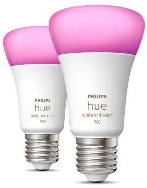 PHILIPS HUE Múdra LED stmievateľná žiarovka HUE s funkciou RGB, E27, A60, 9W, 1100lm, teplá biela-studená biela,