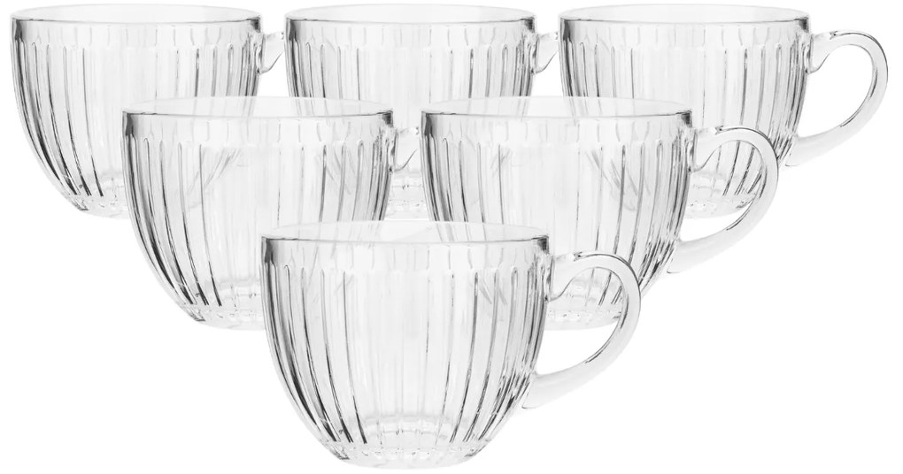 Altom Jumbo sklenený hrnček Venus 460 ml, sada 6 ks