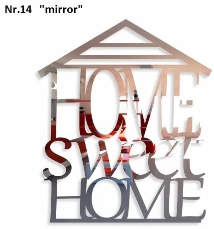 Home sweet home dekoračný nápis na stenu zrkadlová