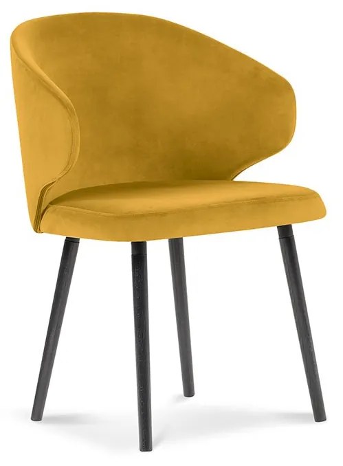 Odstíny žluté Zamatová stolička Nemesis dĺžka 57 × šírka 54 × výška 81 cm WINDSOR & CO