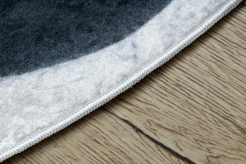 Dywany Łuszczów, Detský kusový koberec Bambino 2139 Football, 100x100 (priemer) kruh, čiernobiela, detská izba