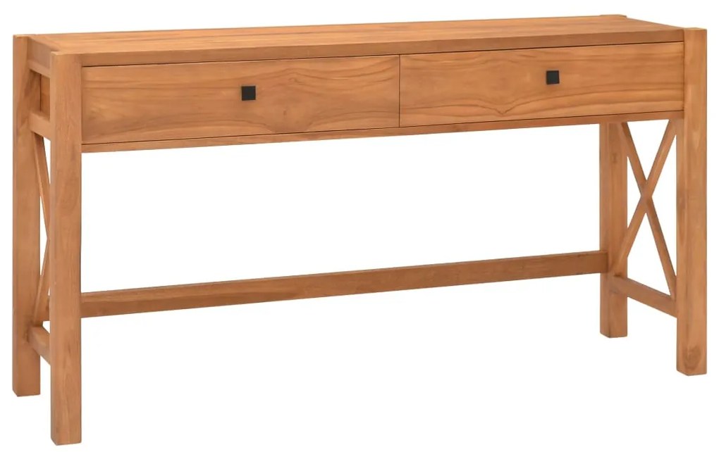 vidaXL Stôl s 2 zásuvkami 140x40x75 cm recyklované tíkové drevo