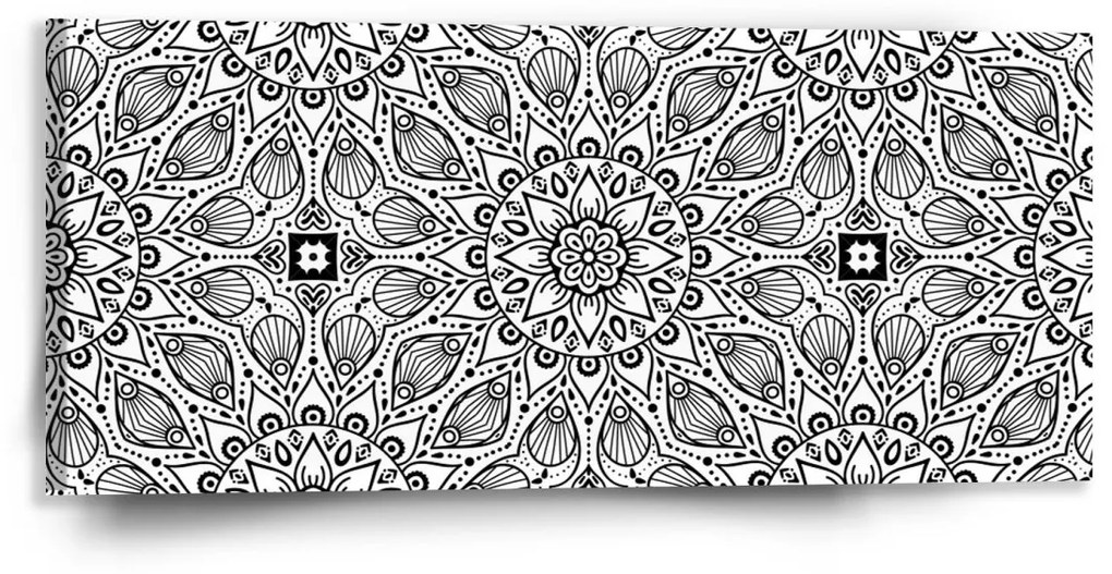 Sablio Obraz Biele mehendi - 110x50 cm