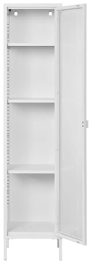 Biela kovová vitrína 40x180 cm Brisbane – House Nordic