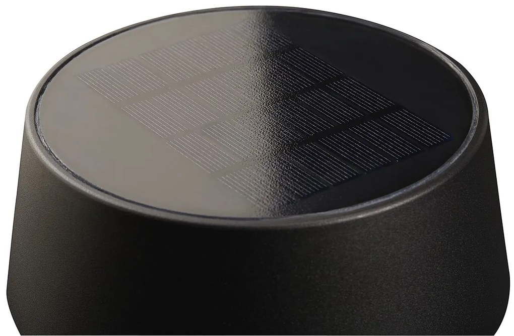 Nordlux Čierny záhradný solárny LED stĺpik Nama s pohybovým čidlom zapichovací 1W 90cm 2118278003