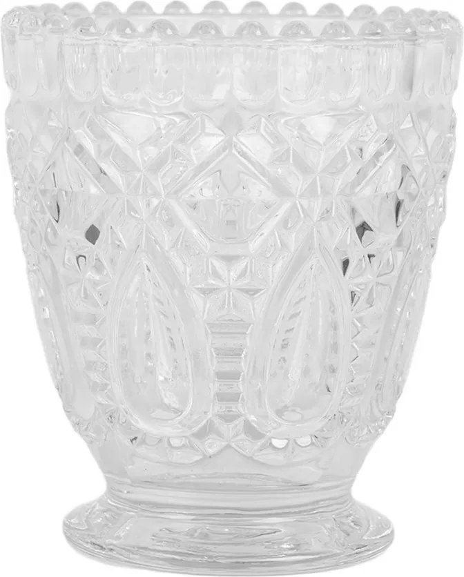 Transparentný pohár na vodu s lemom - Ø 9*10 cm