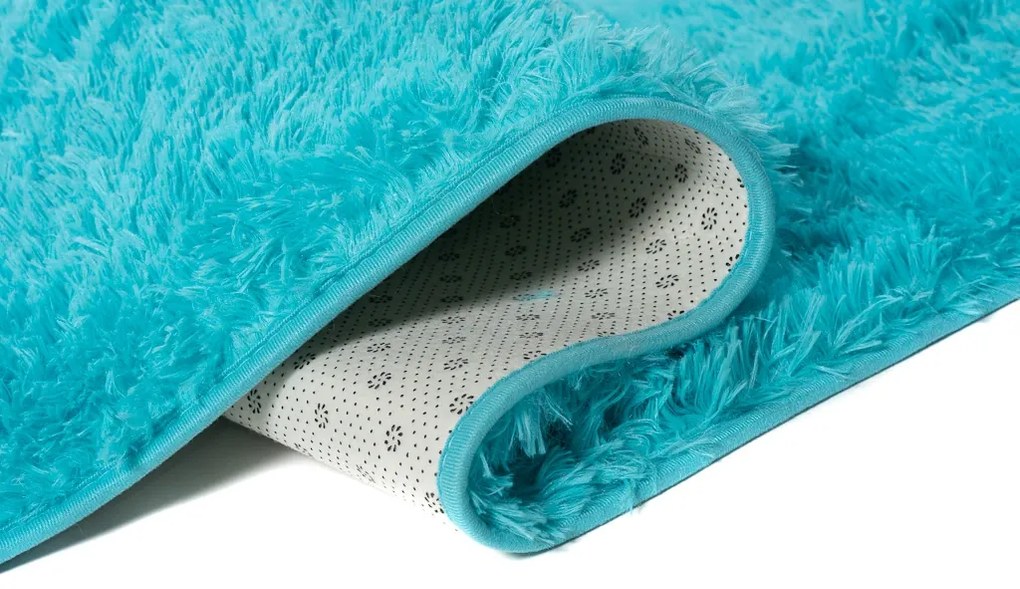 Plyšový koberec TOP - TYRKYSOVÝ