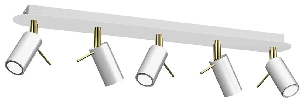 Bodové svietidlo PRESTON 5xGU10/MR11/40W/230V biela/zlatá