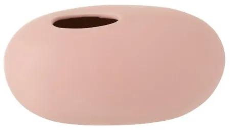 Svetlo ružová keramická oválna váza Matt Pink L - 24,5 * 14,5 * 13 cm