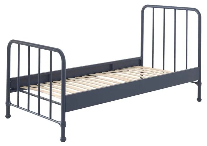 Tmavomodrá kovová detská posteľ 90x200 cm BRONXX – Vipack